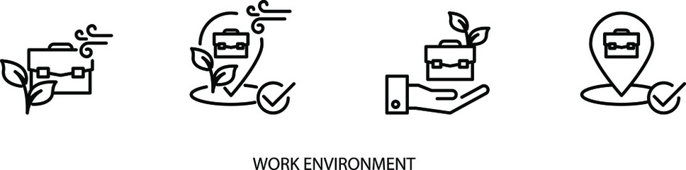 Work environment icon , vector illustration