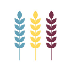 Rice symbol. Wheat symbol vector. wallpaper. logo design.