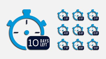Countdown time with number of days left promotion