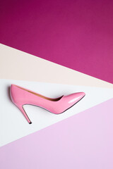 Obraz na płótnie Canvas Elegant classic pink shoes.