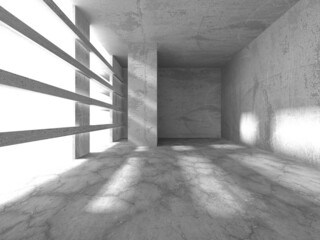 Abstract architecture interior background. Empty concrete room