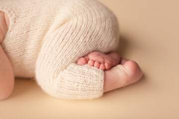 cute little feets of newborn baby