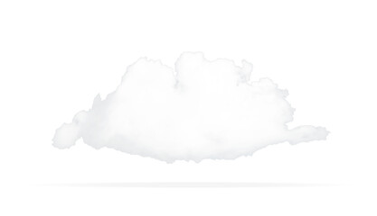 White cloud isolated on white background with clipping path