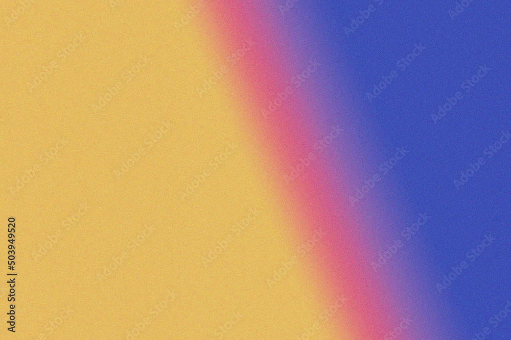 Wall mural colourful abstract gradient blurred background with grainy noise effect.
