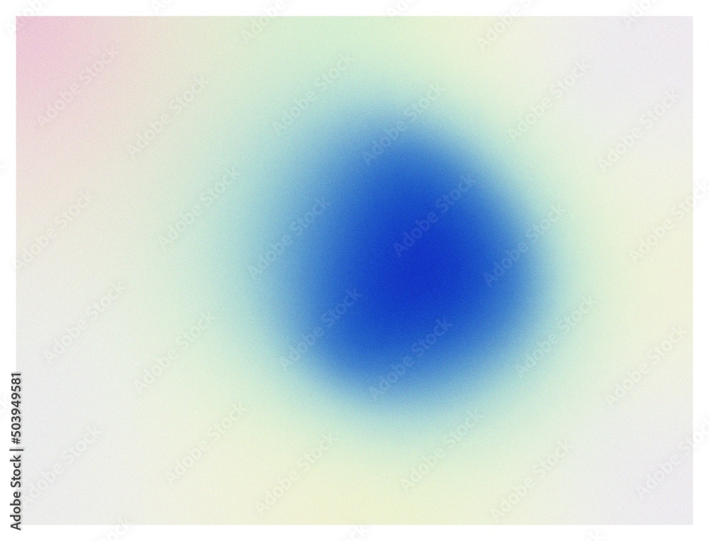 Wall mural blue abstract gradient blurred background with grain noise effect.