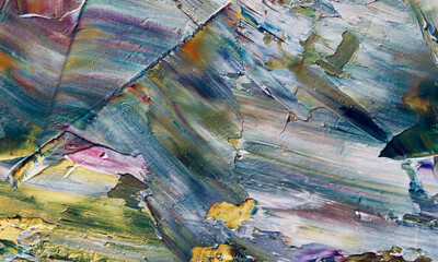 Colorful abstract background wallpaper. Modern motif visual art. Mixtures of oil paint. Trendy hand painting canvas. Wall decor and Wall art prints Idea. 3D Texture. Art object	