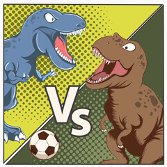 Funny cartoon dinosaurs collection. Vector illustration EPS10