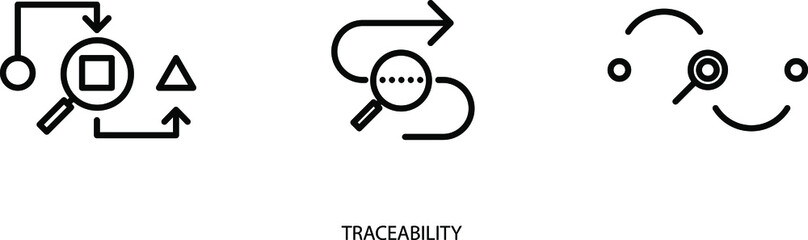 Traceability icon , vector illustration - obrazy, fototapety, plakaty