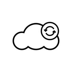 Cloud Vector Icon. Vector sign in simple style isolated on white background.