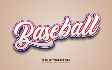 baseball editable text style effect	 - obrazy, fototapety, plakaty