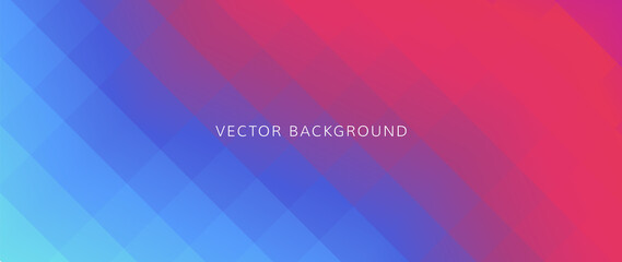 Abstract gradient vector background. Red and blue wallpaper template with dynamic color, blurred, blend, square shapes. Futuristic modern backdrop design for business, presentation, ads, banner.