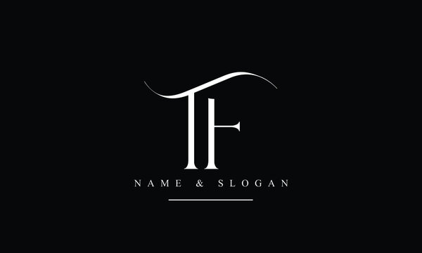 TF, FT, T, F abstract letters logo monogram