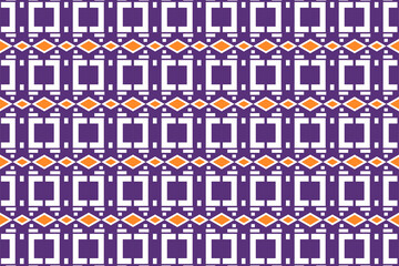 abstract seamless pattern design template with any shape square elements. combination purple and orange colors.