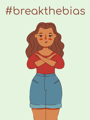 Break The Bias women against, cross arms