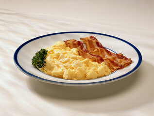 Scrubble egg with bacon