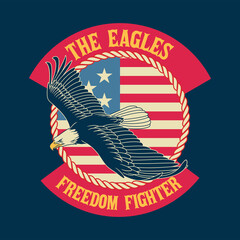 Vintage Style of American Eagle Shirt design
