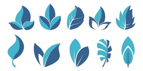 Fototapeta premium Plant and shrubs leaves and foliage, eco sign