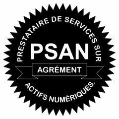 Enregistrement en tant que prestataire de services sur actifs numériques PSAN. Obtenir un agrément crypto actifs, crypto monnaies . Avoir l'agrément financier. Posséder l'agrément PSAN. Fond aplat.