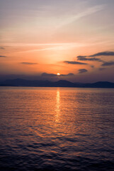 sunset over the ocean