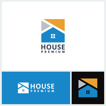 House logo template, home buildings icon logotype vector