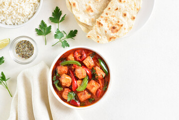 Thai style red chicken curry