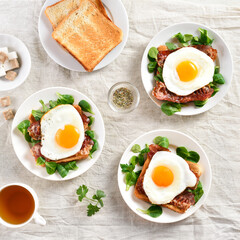Open faced sandwiches