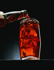 Cup of beer with ice