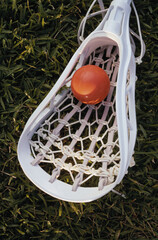 Lacrosse stick on gras