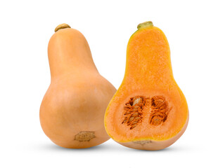 Butternut squash isolated on white