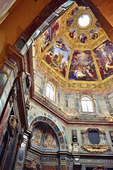 interior of the Chapel of the Princes in the Medici Chapels in Florence in Italy