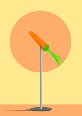 Carrot microphone poster artwork stylized
