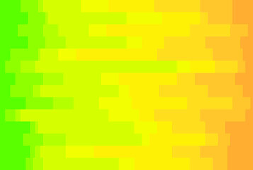 Fondo horizontal de capas en barras de color verde, amarillo y naranja.