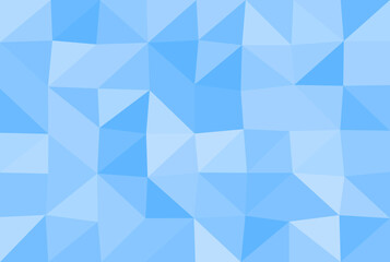 Fondo en low poly y poligonal de color azul. 