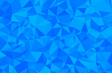 Fototapeta na wymiar Fondo en low poly y poligonal de color azul. 
