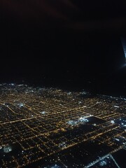 Vista aérea de Buenos Aires de noche