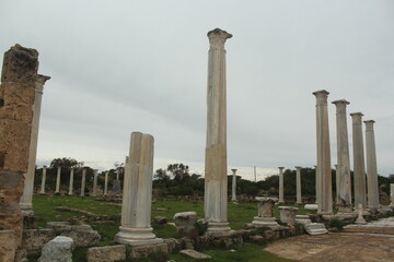 
Salamis Ancient City, statues, columns, ruins and ancient theatre, Famagusta Cyprus