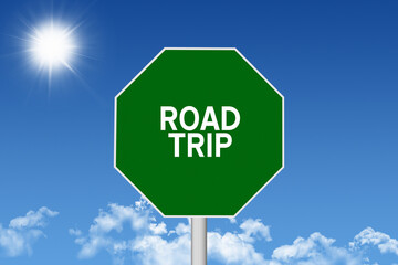 Road Trip sign for travel.
