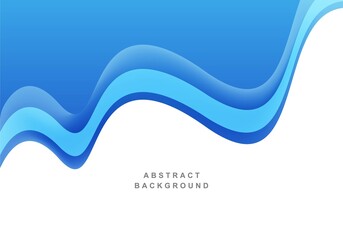 Abstract blue stylish creative business flowing wave background