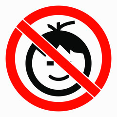 No children. Use by children is prohibited. Child prohibition icon. Do not give to children. Vector icon.