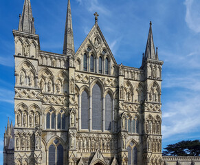 Fototapeta na wymiar Salisbury cathedral in the UK