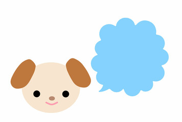 犬と吹き出しのイラスト　ベクター