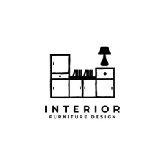 Interior Furniture Icon Logo Design Element
