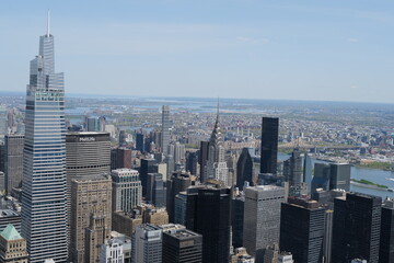 Fototapeta na wymiar new york gratte ciel vue aérienne