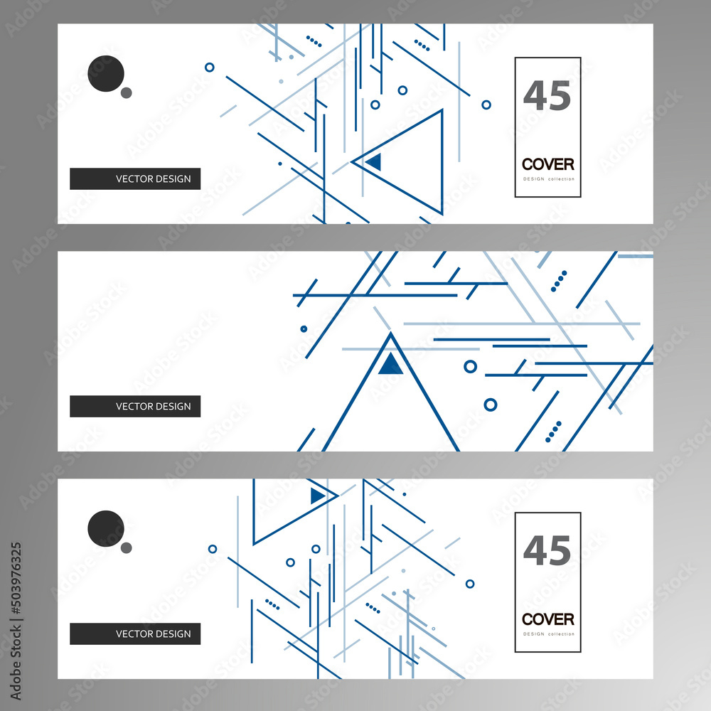 Poster Triangle vector abstract background. Geometric lines minimal layout. Cover modern style