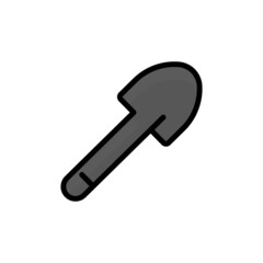 manual shovel icon vector. working tool. Filled line icon style. simple design editable. Design simple illustration