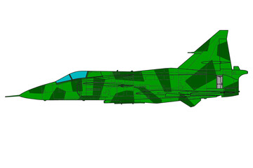 Avión de combate con ala delta y planos canard JA 37 - obrazy, fototapety, plakaty