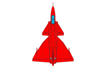 Avión de combate con ala delta y planos canard Viggen - obrazy, fototapety, plakaty