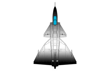 Avión de combate con ala delta y planos canard JA 37