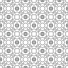 Stylish texture with figures from lines.
Abstract geometric black and white pattern for web page, textures, card, poster, fabric, textile. Monochrome graphic repeating design. 