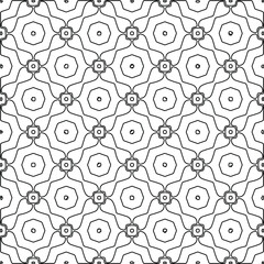 Stylish texture with figures from lines.
Abstract geometric black and white pattern for web page, textures, card, poster, fabric, textile. Monochrome graphic repeating design. 
